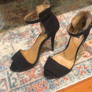 Zara peep toe ankle strap heels